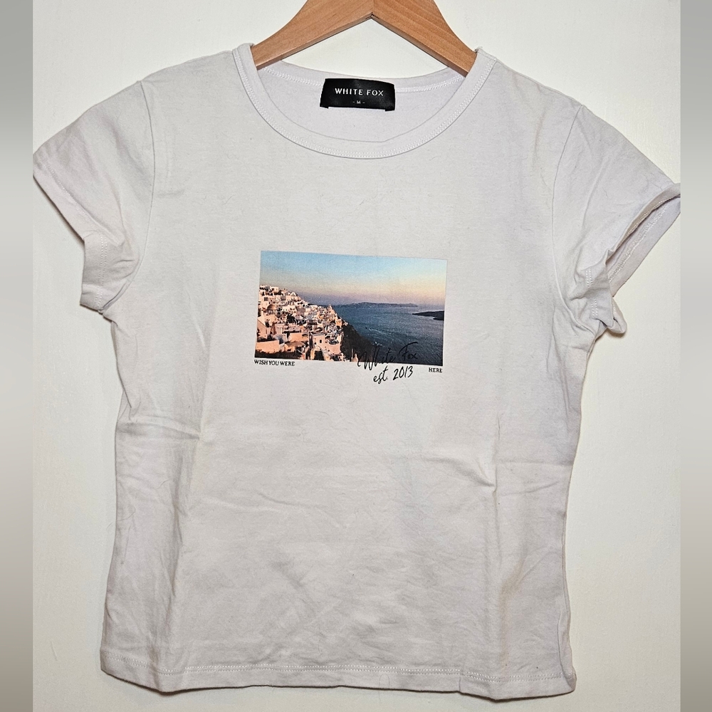 White Fox Santorini Baby Tee - White
